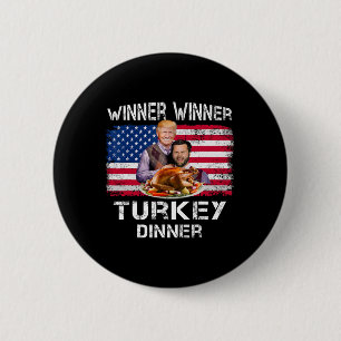 Humor Trump Vance winnaar Turkije diner dan Ronde Button 5,7 Cm