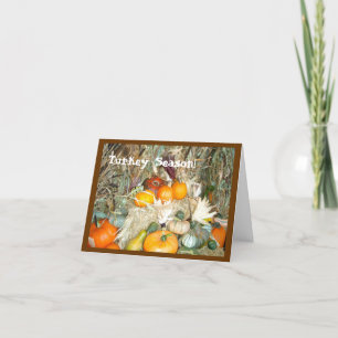 Humor Turkey Shoot Thanksgiving Card Feestdagen Kaart