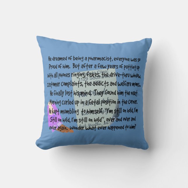 Humor van de apotheker Pillow "Babbling Idiot" II Kussen (Voorkant)