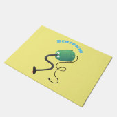 Humor van de cartoon van de stofzuiger deurmat (Schuin)