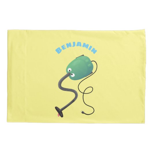 Humor van de cartoon van de stofzuiger kussensloop (Achterkant)