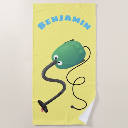 Humor van de cartoon van de stofzuiger strandlaken (Voorkant)