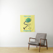 Humor van de cartoon van de stofzuiger wandkleed (In situ)