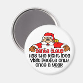 Humor van de sociale kerstman magneet (Voorkant / Achterkant)