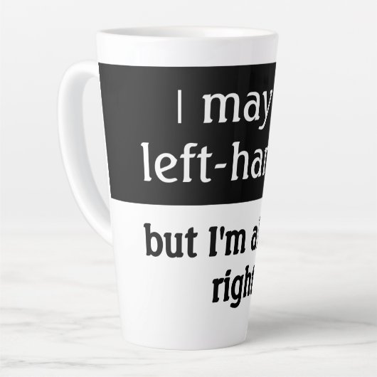 Humor van linkshandigen latte mok (Linkerhoek)