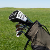 Humor van linkshandigen | ZWARTE WITTE Golfheadcover (Insitu)