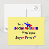 Humor van maatschappelijk werkers briefkaart (Voorkant / Achterkant)