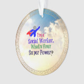 Humor van maatschappelijk werkers ornament (voorkant)