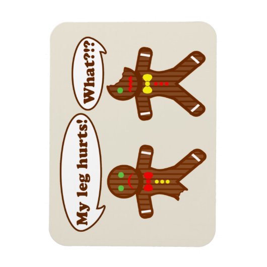 Humor van ontbijtkoek (groen) magneet (Verticaal)