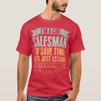 Humor voor autohandelaren in vintage auto's t-shirt