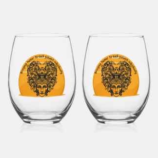 Humor voor elke patiënt afzonderlijk wijnglas zonder voet