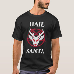 Humor voor Kerstmis in Hail, atheïst Satanist Reli T-shirt