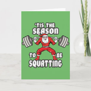 Humor voor kerstvakantie - kerstcadeauplein feestdagen kaart