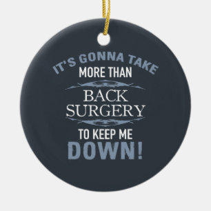 Humor voor rugchirurgie keramisch ornament