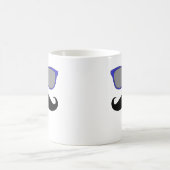 Humor voor snor en blauwe zonnebril koffiemok (Center)