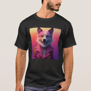 Humor Vos Vacht Hond Puppy Geweldig Astronaut Wow T-shirt