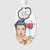 Humor wijn ornament (voorkant)