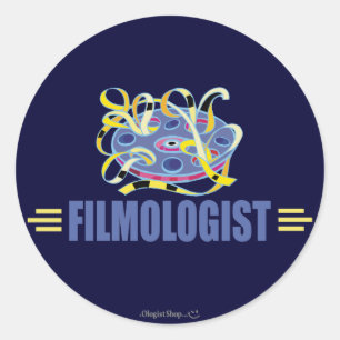 Humorische film ronde sticker
