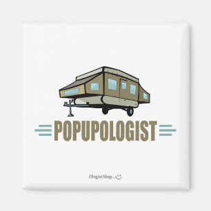 Humorische Pop in Camper Magneet
