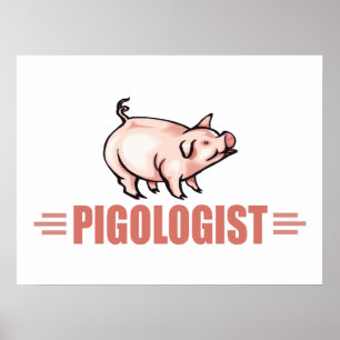 Humorische varkens poster