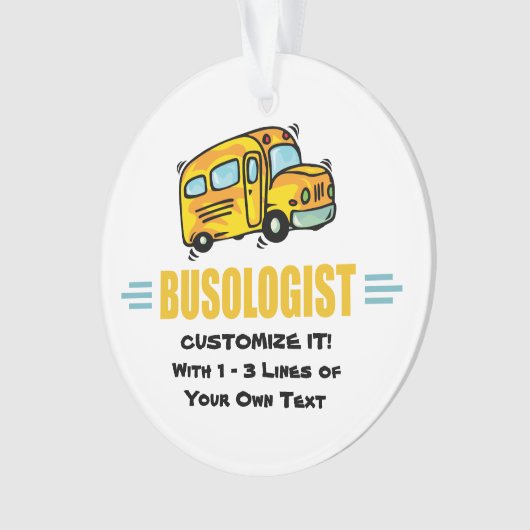 Humorisme Yellow School Bus Driver Funny Ornament (voorkant)