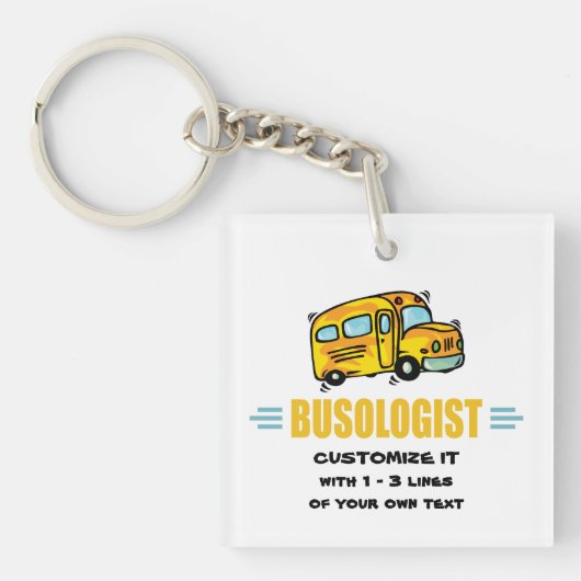 Humorisme Yellow School Bus Driver Funny Sleutelhanger (voorkant)