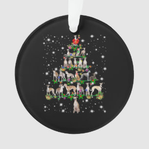 humoriste whippet décoration d'ornement d'arbre d
