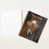 Humoristique Cheval Foie Fumer Cigar Daily Planner (Devant avec enveloppe)