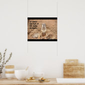 humoristique poster meerkat, Animal de fête ! (Cuisine)