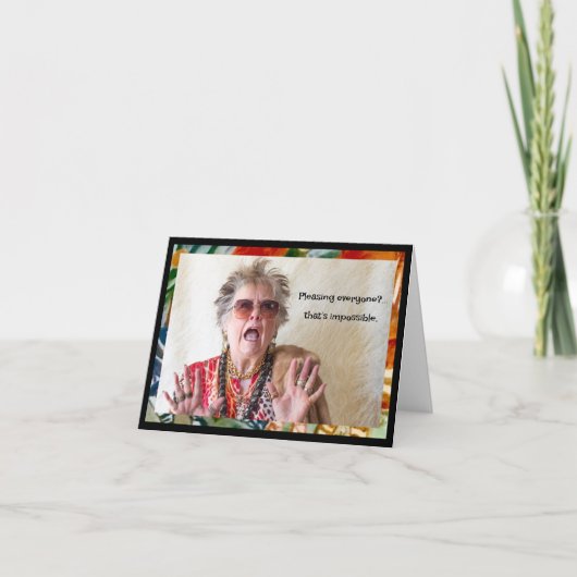 Humoristisch advies kaart (Voorkant)