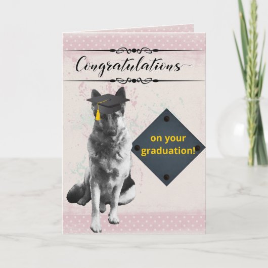 Humoristisch Afstuderen van de Duitse herder Kaart (Voorkant)