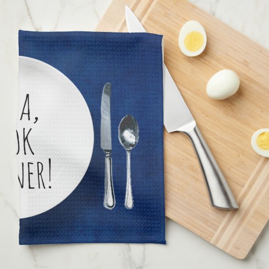 humoristisch Alexa Command voor het kookdiner Theedoek (Quarter Fold)