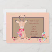 Humoristisch Antelope Kerstmis Potluck Avondmaal Kaart (Achterkant)