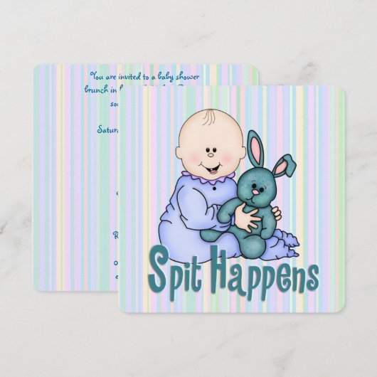 Humoristisch Baby shower Kaart (Voorkant / Achterkant)