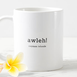 Humoristisch Caymaneilanden dialect Awleh Koffiemok