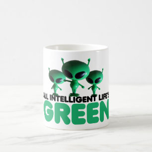 Humoristisch groen koffiemok