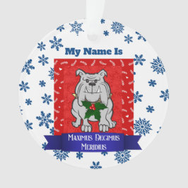 Humoristisch kerstornament voor hondenouders ornament