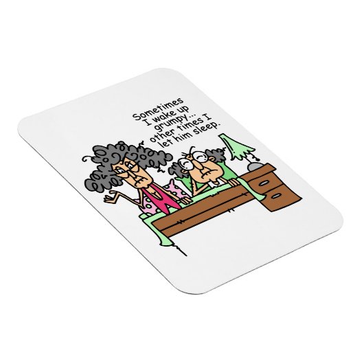 Humoristisch laat chagrijnig slapen magneet (Rechterzijde)