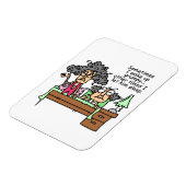 Humoristisch laat chagrijnig slapen magneet (Linkerzijde)