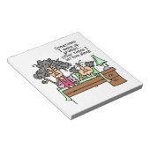 Humoristisch laat chagrijnig slapen notitieblok (Schuin)