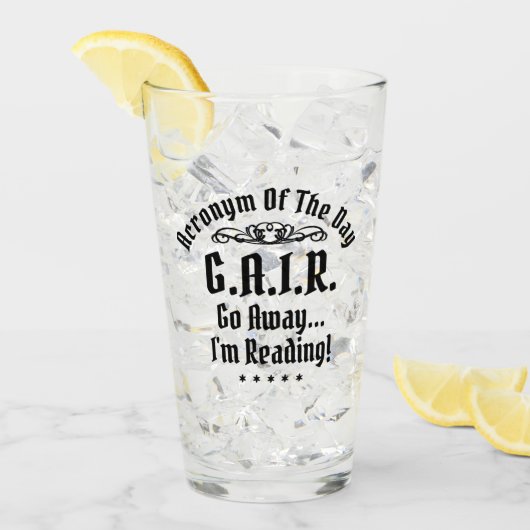 Humoristisch leesacroniem glas (Voorkant ijs)