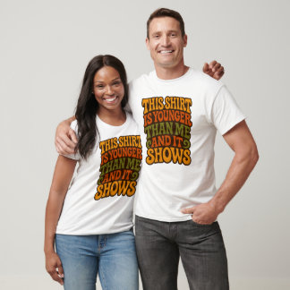 Humoristisch ouder worden van kleding t-shirt