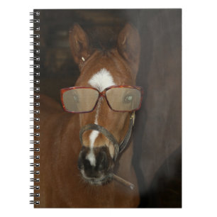 Humoristisch Paardenveulen roken sigaar spiraal No Notitieboek
