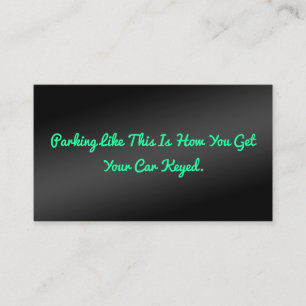 Humoristisch slecht parkeren visitekaartje