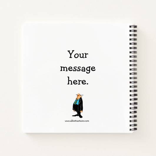 Humoristisch Spiral Notebook voor Kantoor Notitieboek (Achterkant)