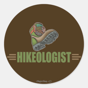 Humoristisch wandelen ronde sticker