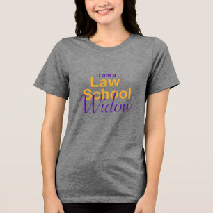Humoristisch weduwe van de rechtenfaculteit Tri-Blend shirt