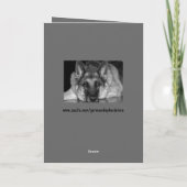 Humoristische Afstuderen Kaart met Duitse herder (Achterkant)