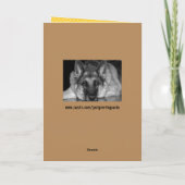 Humoristische Afstuderen Kaart met Duitse herder (Achterkant)