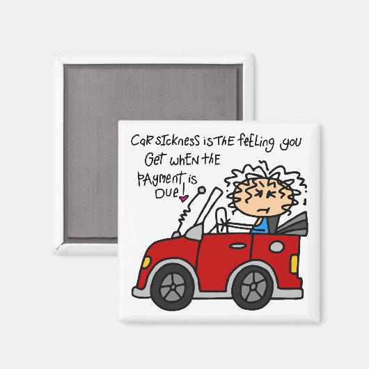 Humoristische autoziekte magneet (Voorkant / Achterkant)